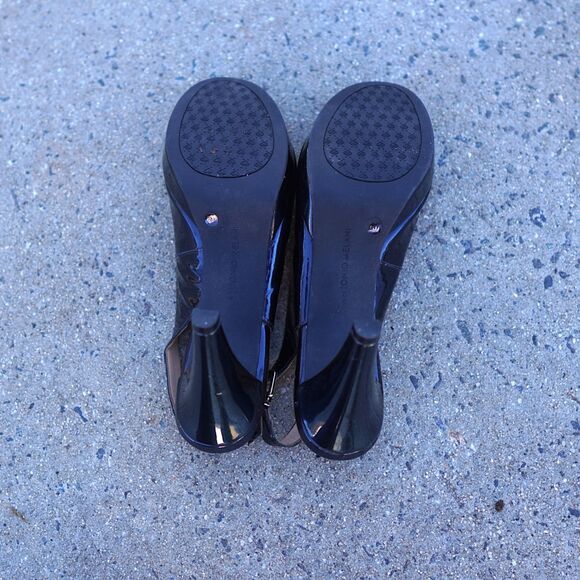 Antonio Melani Haleen Navy Patent Peep Toe Slingback Platform Heels 9.5 - Picture 8 of 9